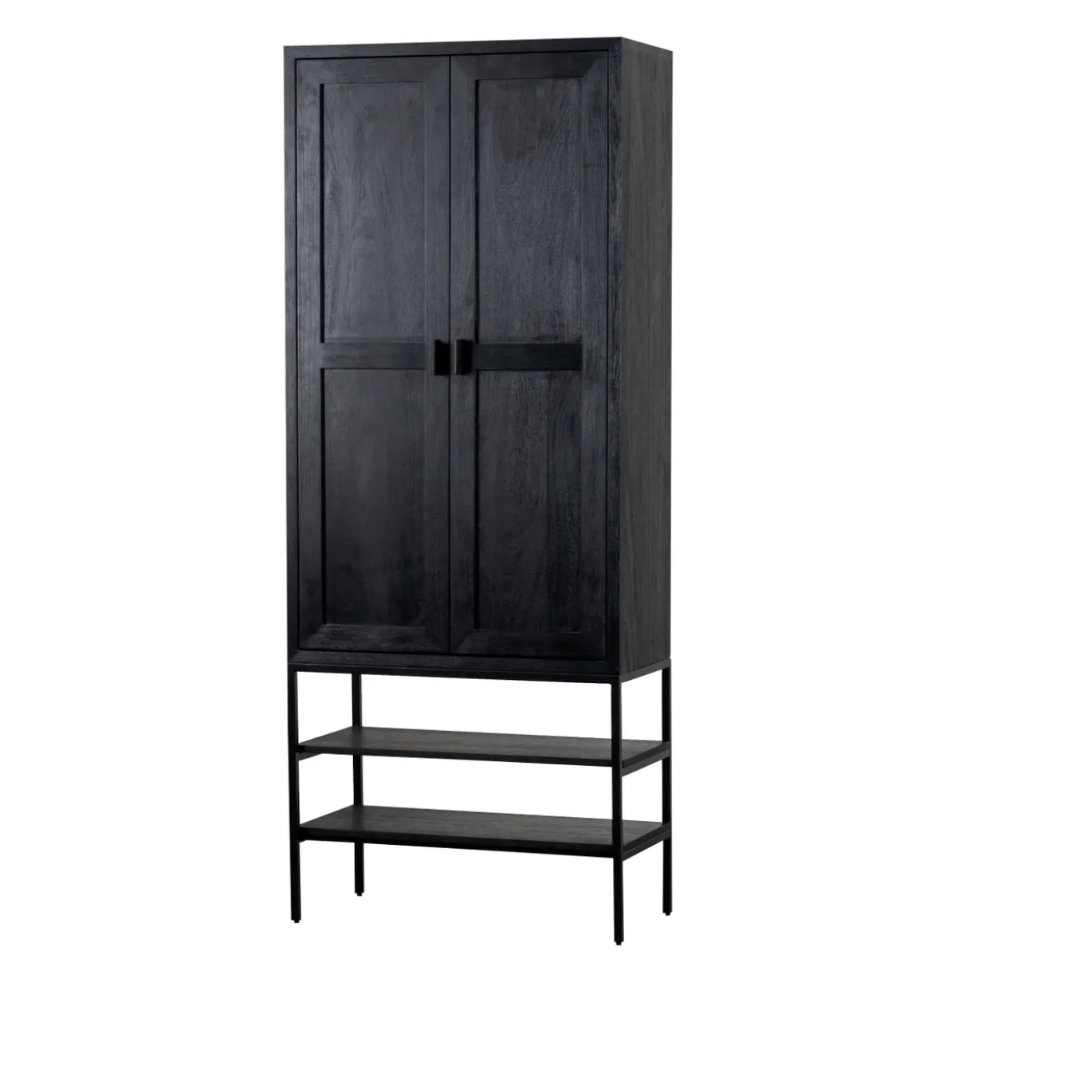 Lifestyle Vitrinekast Dawson Zwart 201cm
