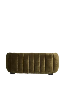 Light & Living Bank Amara Velvet Olijfgroen