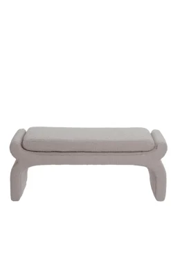 Light & Living Bankje Nafya Bouclé Taupe 119cm
