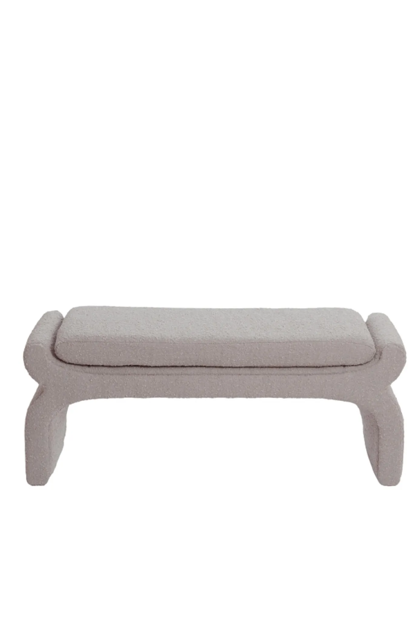 Light & Living Bankje Nafya Bouclé Taupe 119cm