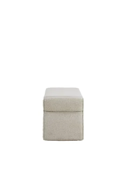 Light & Living Bankje Nafya Bouclé Crème 119cm