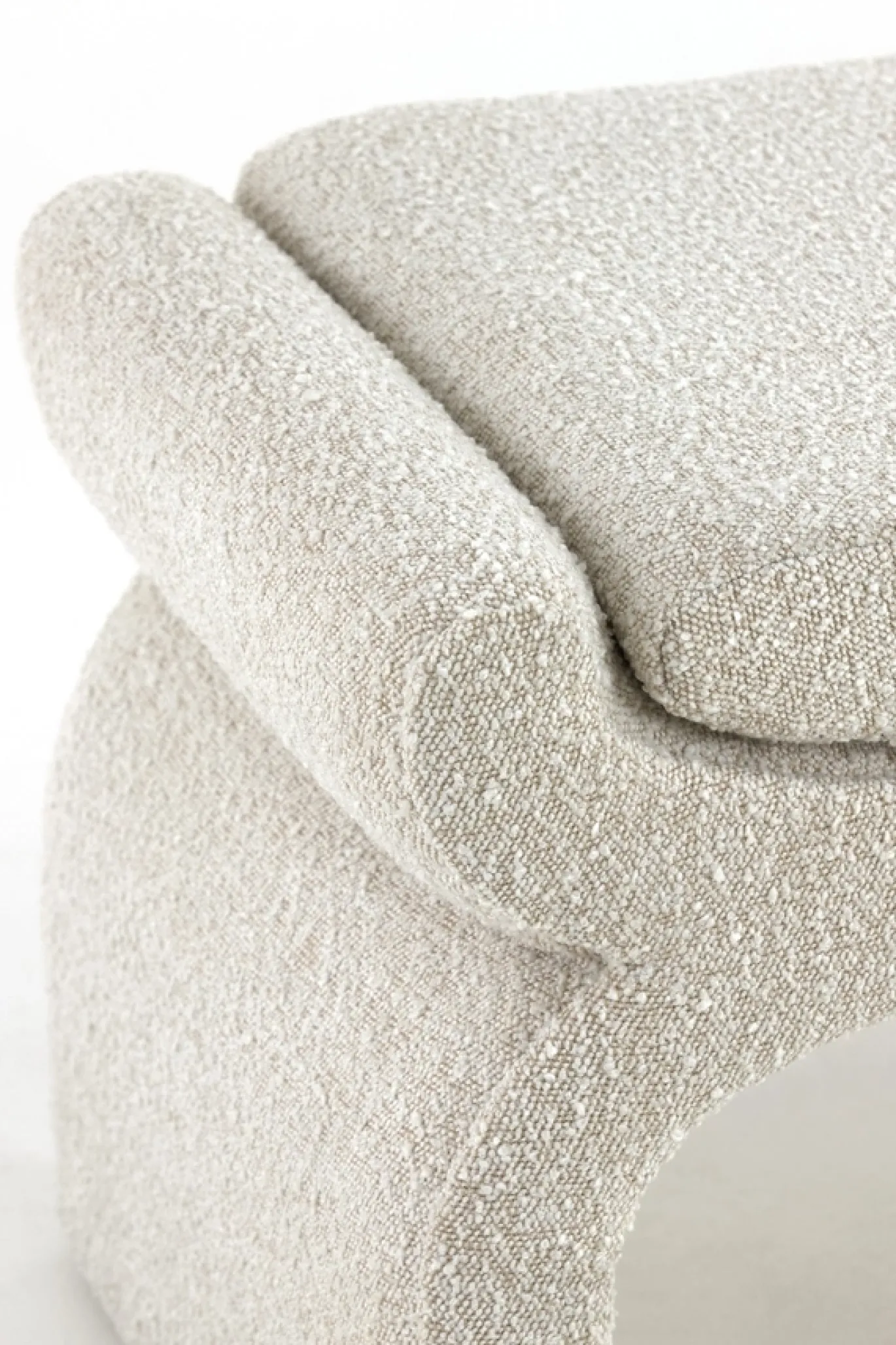Light & Living Bankje Nafya Bouclé Crème 119cm