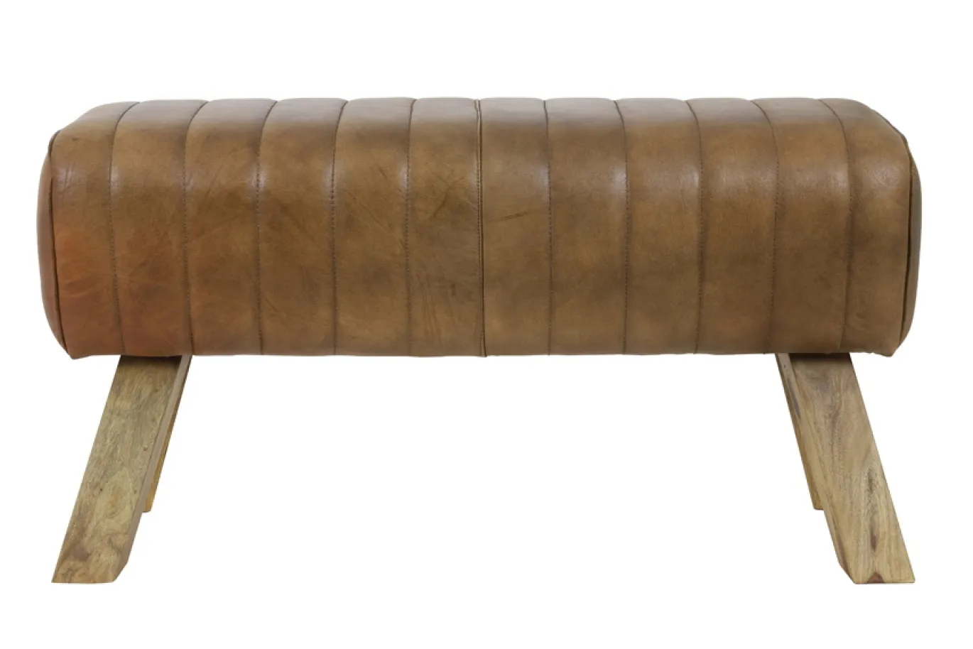 Light & Living Bankje Ramy Leer Bruin 90cm