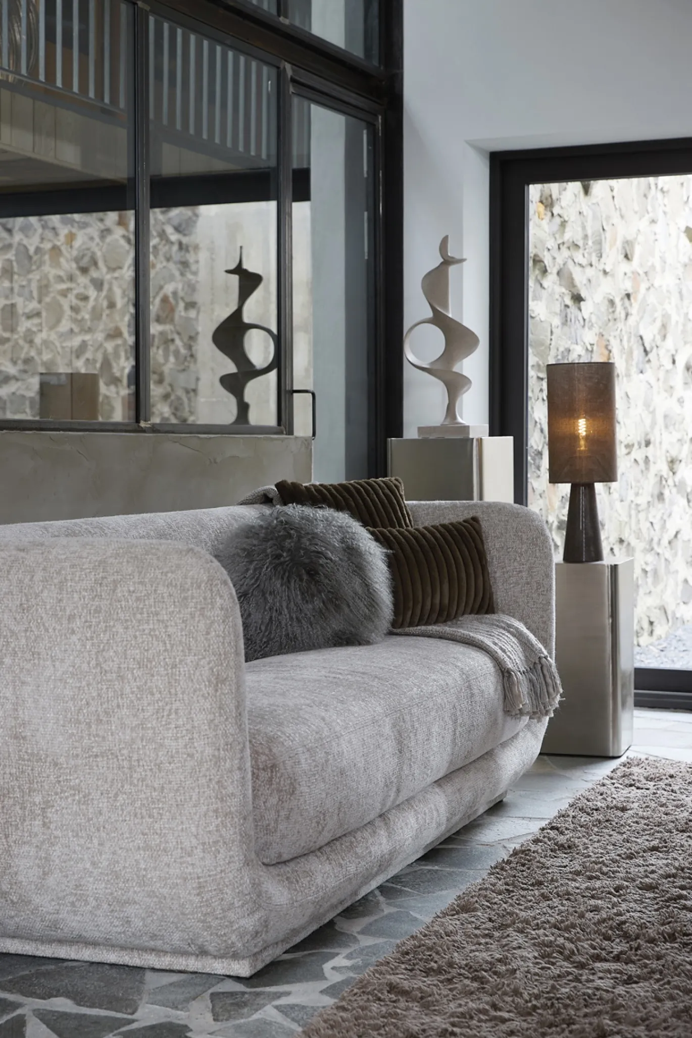 Light & Living Bank Kialy Beige 237cm