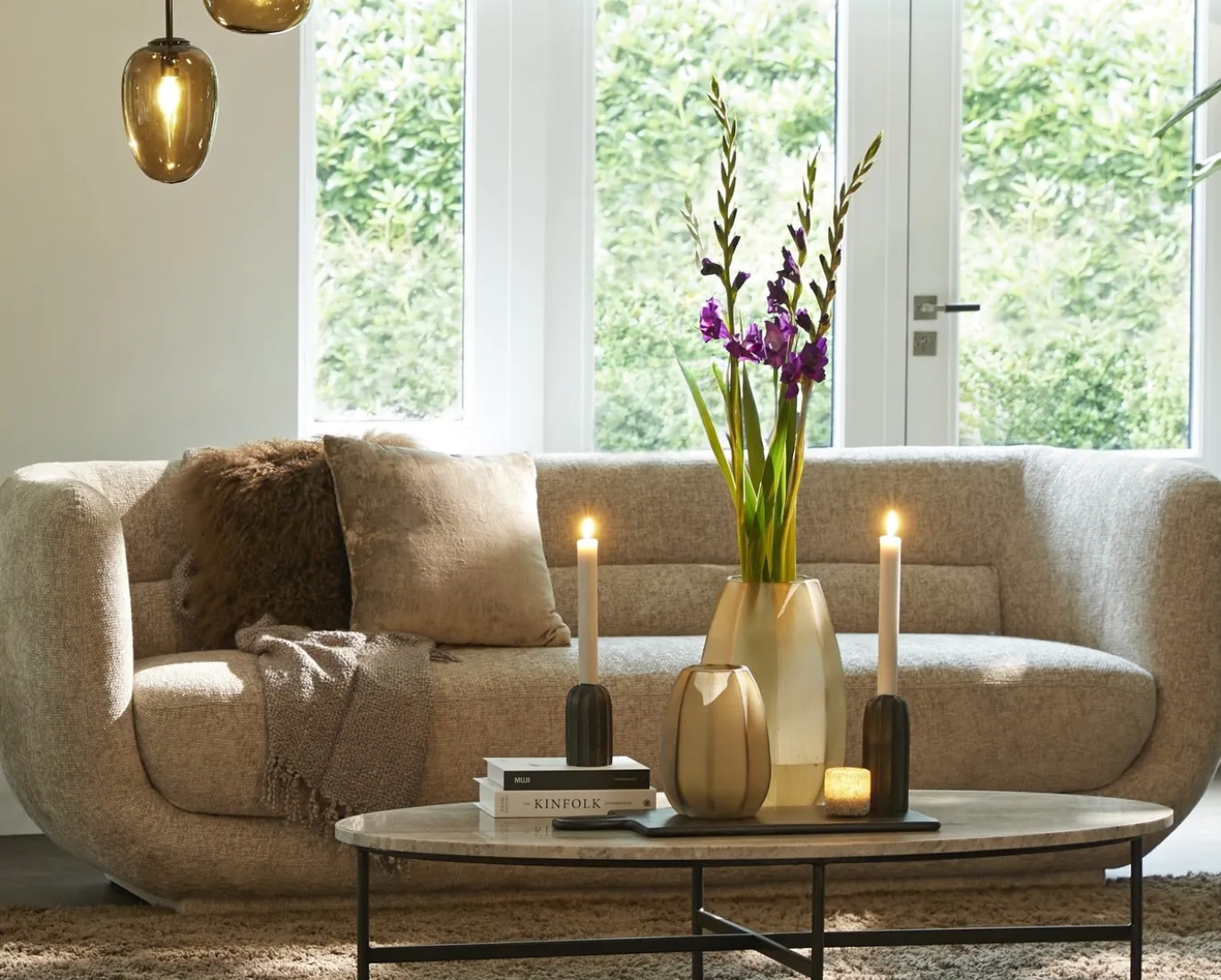 Light & Living Bank Kialy Beige 237cm