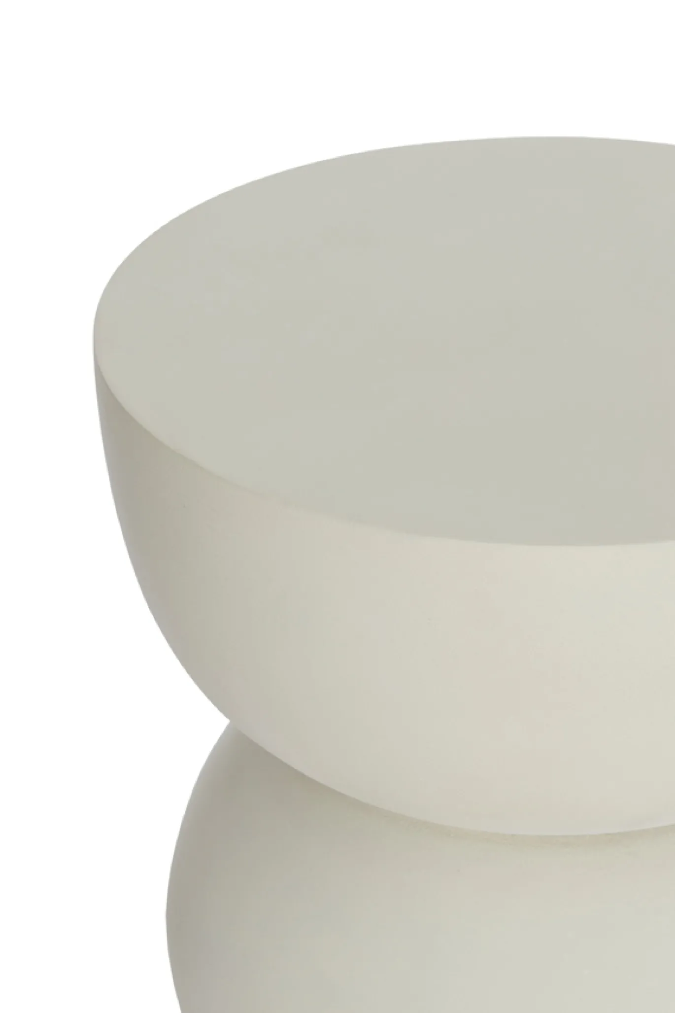 Light & Living Bijzettafel Azalio Mangohout Crème Ø35cm