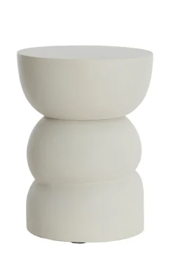 Light & Living Bijzettafel Azalio Mangohout Crème Ø35cm