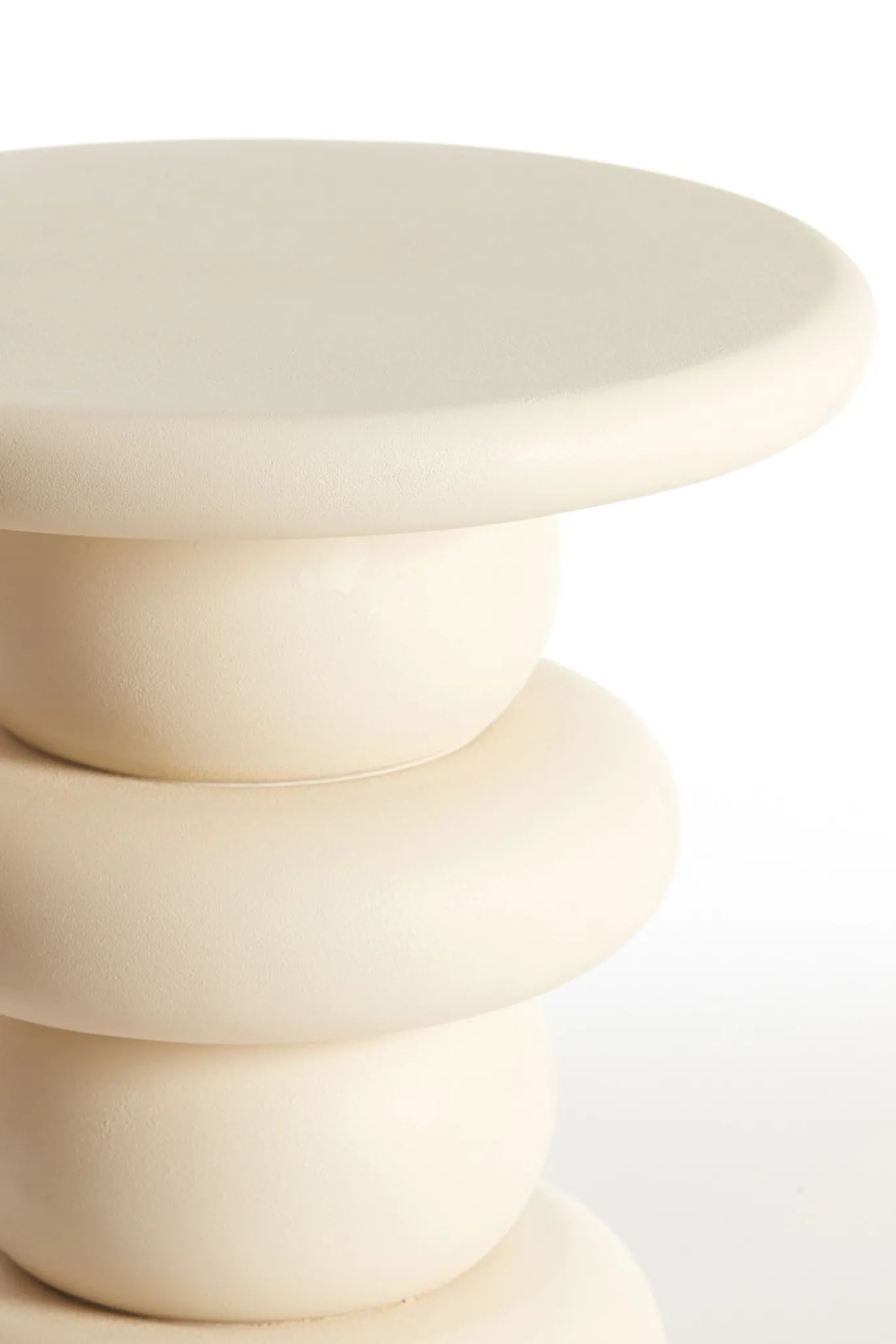 Light & Living Bijzettafel Azalas Crème Ø40cm