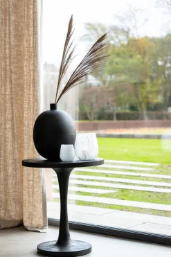 Light & Living Bijzettafel Bicaba Hout Zwart Ø50cm