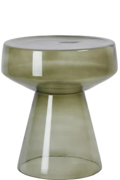 Light & Living Bijzettafel Dakwa Glas Grijs Groen Ø37cm