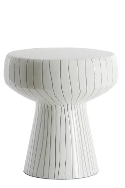 Light & Living Bijzettafel Dakwa Glanzend Wit Ø38cm