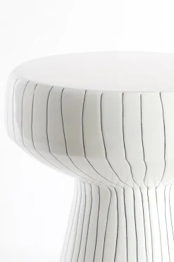 Light & Living Bijzettafel Dakwa Glanzend Wit Ø38cm