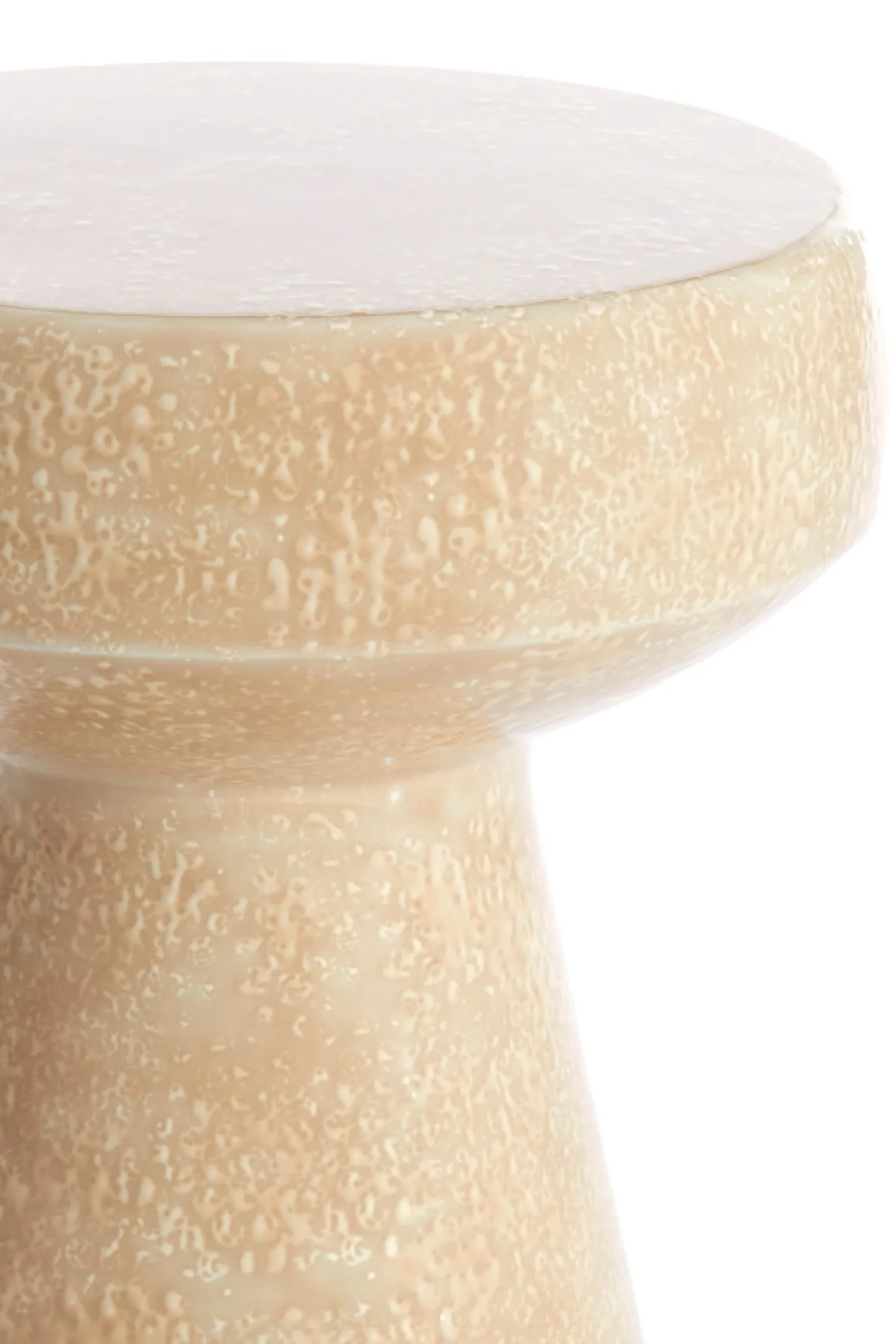 Light & Living Bijzettafel Dakwa Glanzend Zand Ø38cm