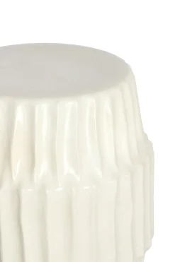 Light & Living Bijzettafel Isili Keramiek Wit Ø40cm