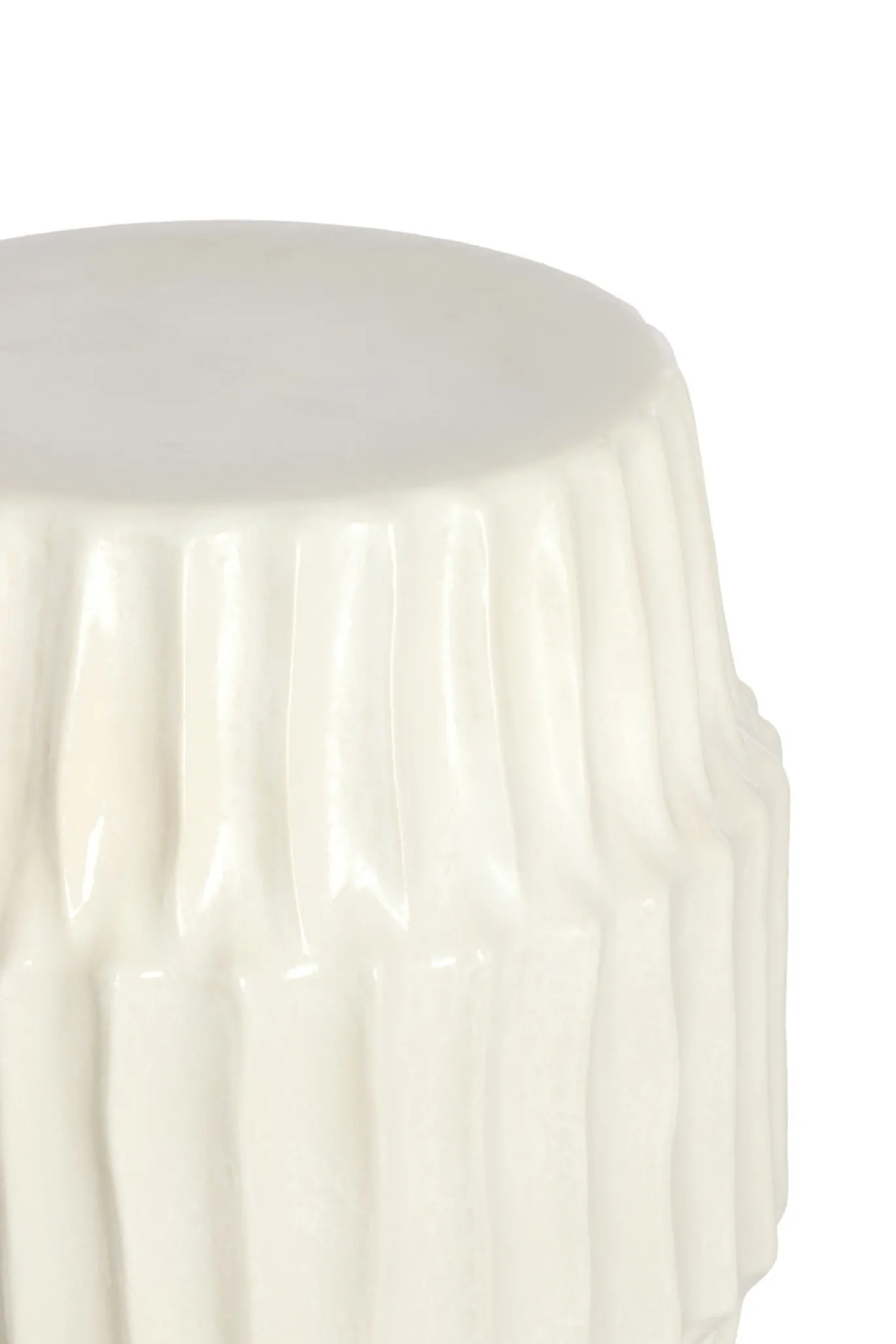 Light & Living Bijzettafel Isili Keramiek Wit Ø40cm