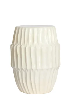 Light & Living Bijzettafel Isili Keramiek Wit Ø40cm