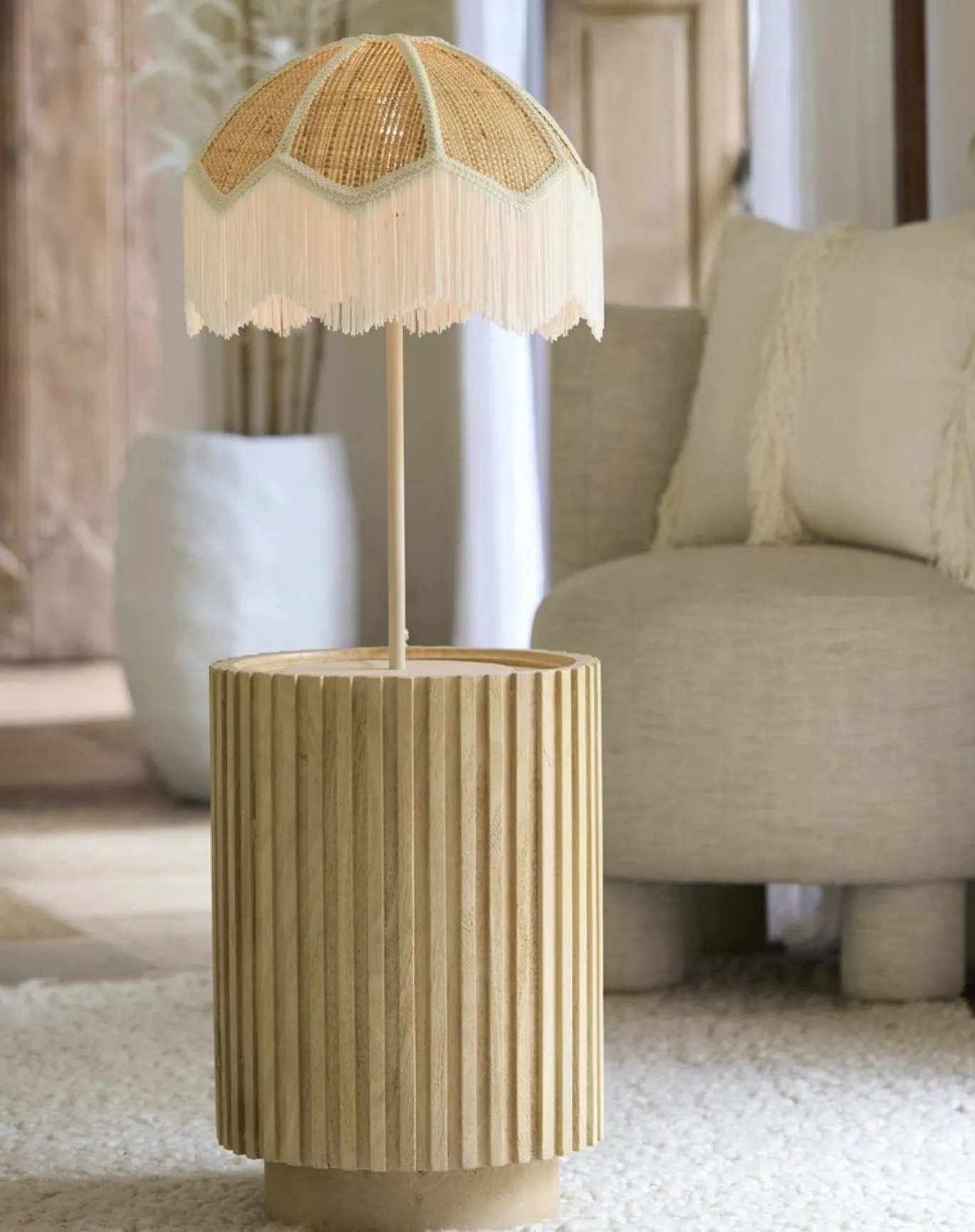 Light & Living Bijzettafel Kiyose Mangohout Ø33cm