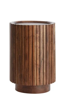 Light & Living Bijzettafel Kiyose Walnoot Ø33cm