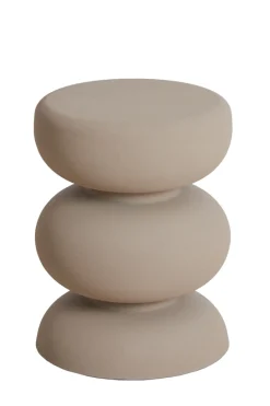 Light & Living Bijzettafel Kobodo Mat Crème Ø35cm