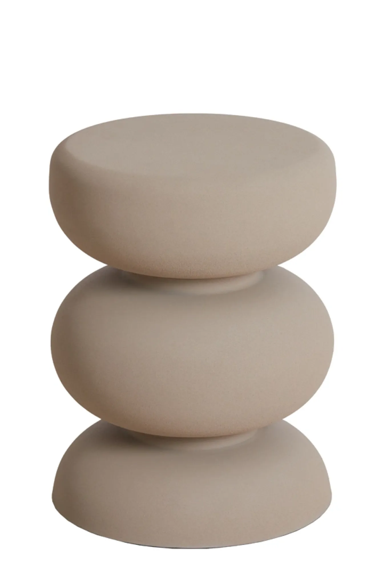 Light & Living Bijzettafel Kobodo Mat Crème Ø35cm