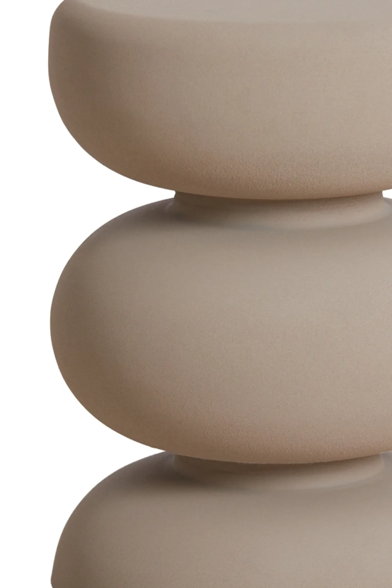 Light & Living Bijzettafel Kobodo Mat Crème Ø35cm