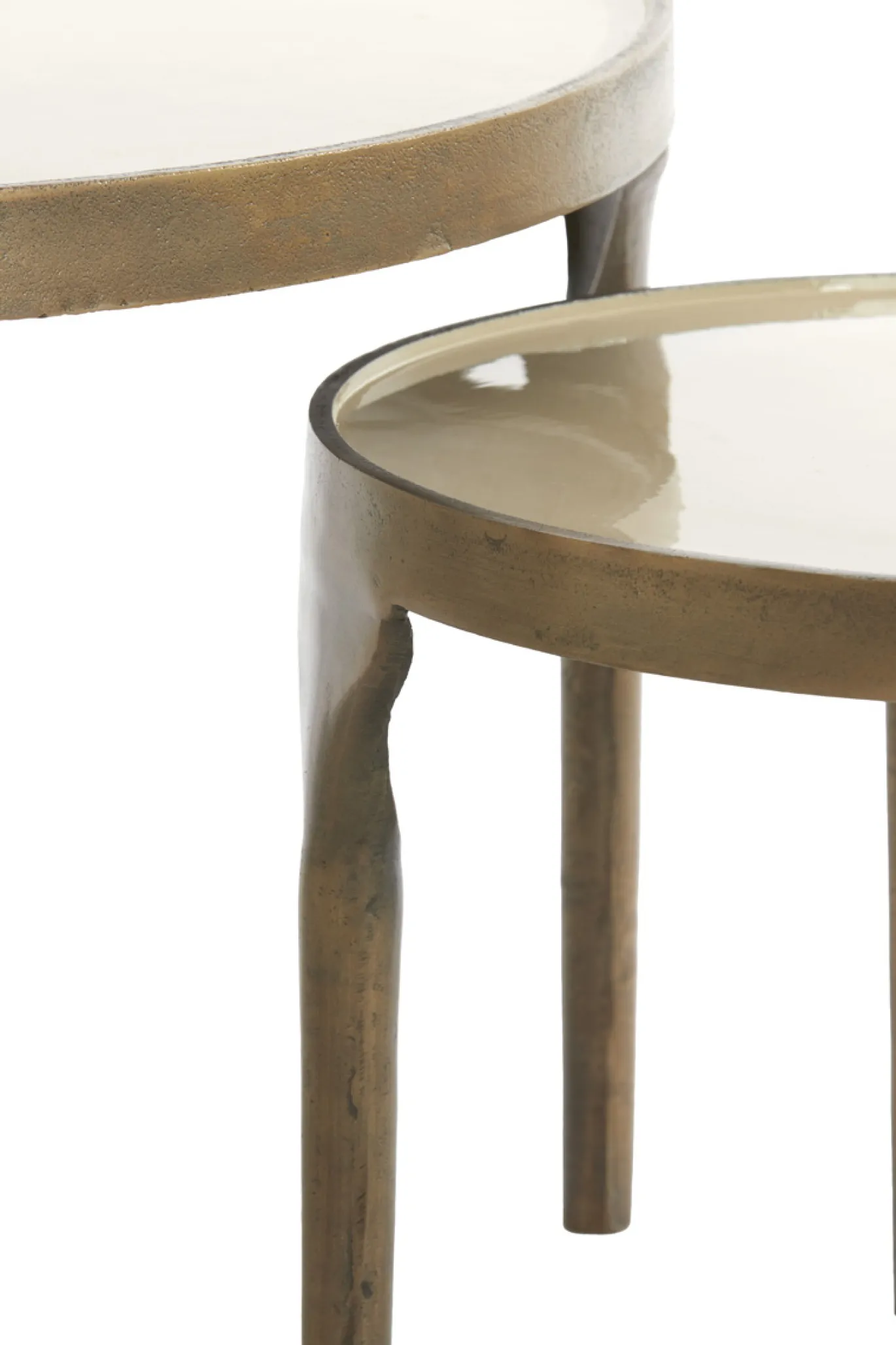 Light & Living Bijzettafel Lapaz Brons Set van 2 Ø50/Ø85cm