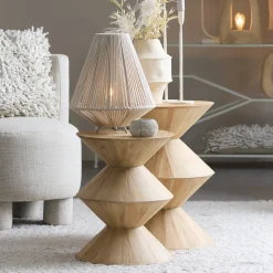 Light & Living Bijzettafel Larus Mangohout Ø40cm