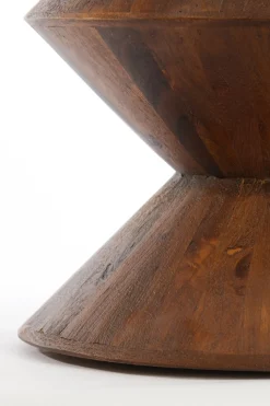 Light & Living Bijzettafel Larus Mangohout Bruin Ø40cm