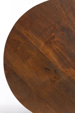 Light & Living Bijzettafel Larus Mangohout Bruin Ø40cm