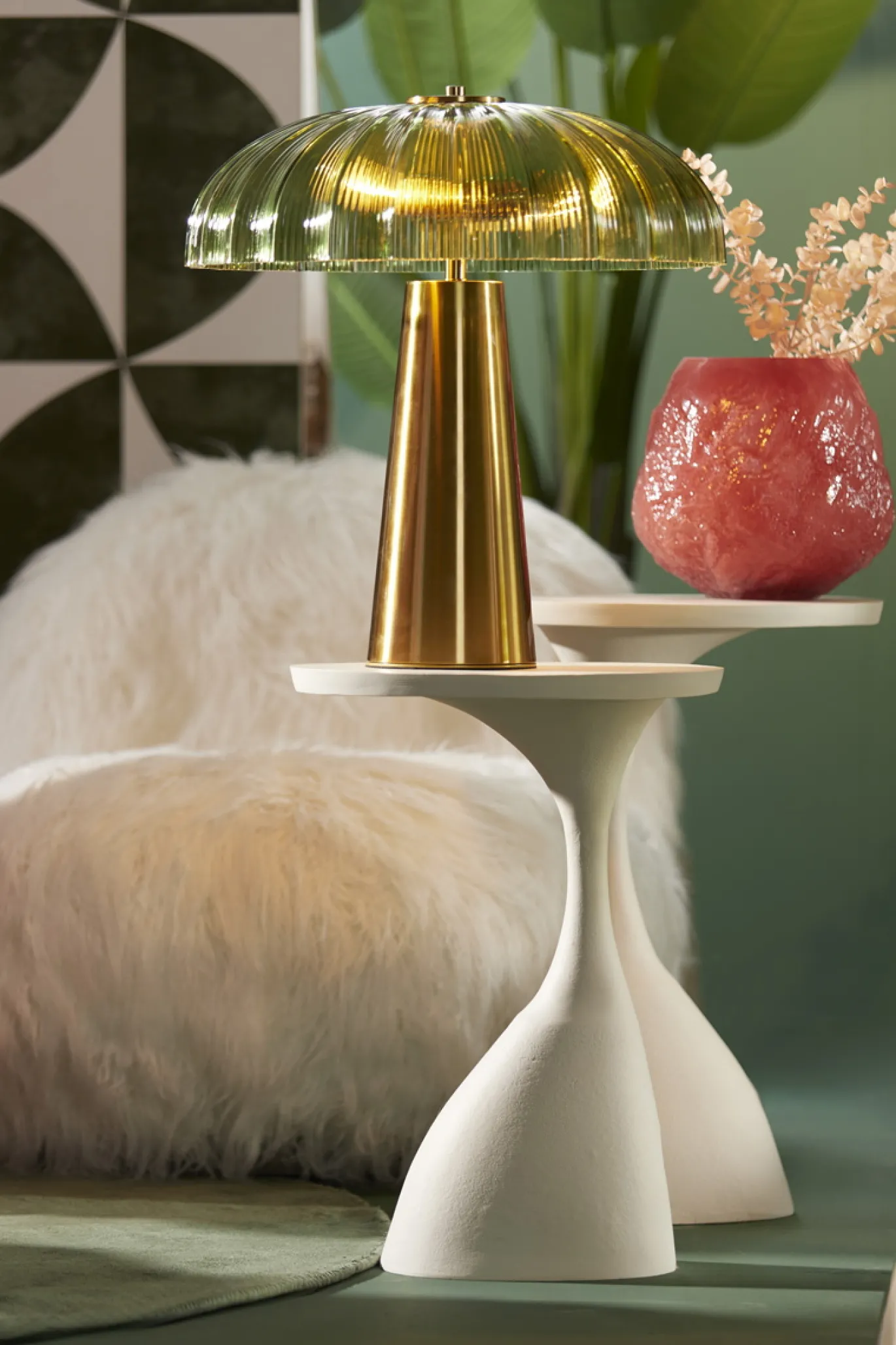 Light & Living Bijzettafel Macau Mat Crème Laag