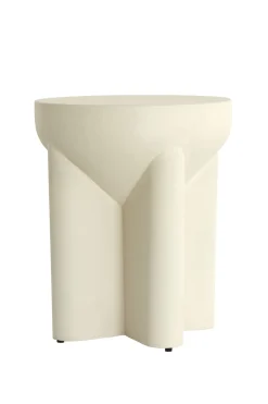 Light & Living Bijzettafel Mikado Mat Crème Ø36cm