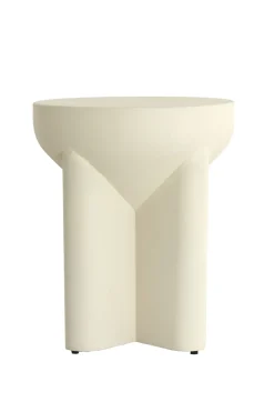 Light & Living Bijzettafel Mikado Mat Crème Ø36cm