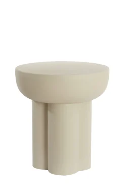 Light & Living Bijzettafel Mikola Mat Crème Ø46cm
