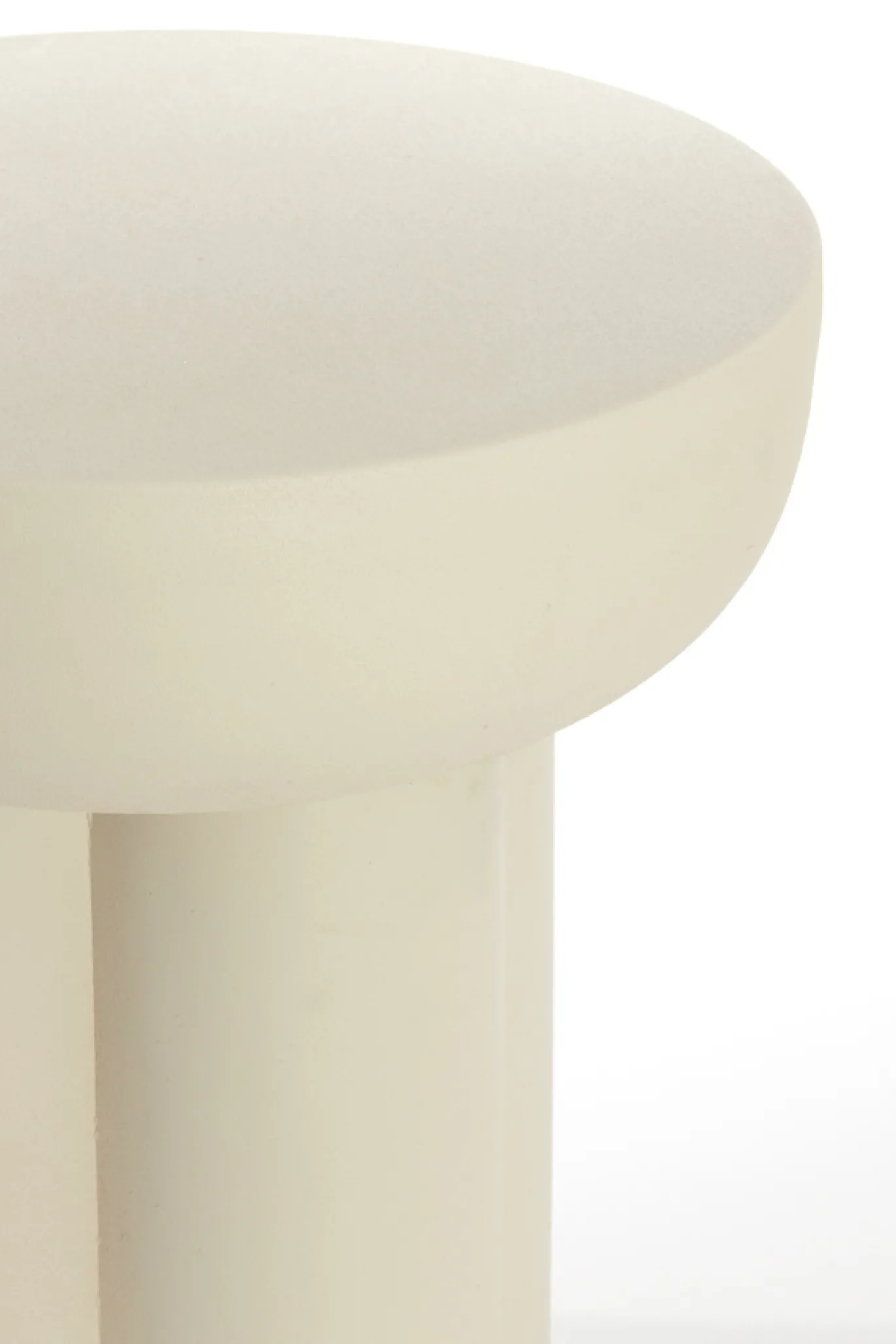 Light & Living Bijzettafel Mikola Mat Crème Ø46cm