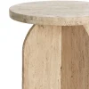 Light & Living Bijzettafel Otinia Travertin Zand Ø41x48cm