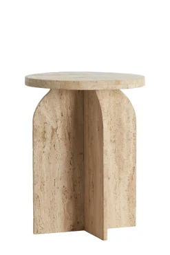 Light & Living Bijzettafel Otinia Travertin Zand Ø41x56cm