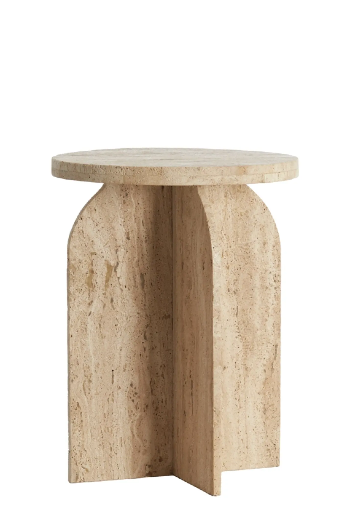 Light & Living Bijzettafel Otinia Travertin Zand Ø41x56cm