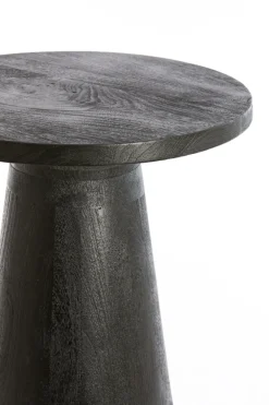 Light & Living Bijzettafel Paxos Mat Zwart Ø45cm