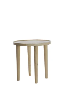 Light & Living Bijzettafel Qiano Mangohout Ø45cm