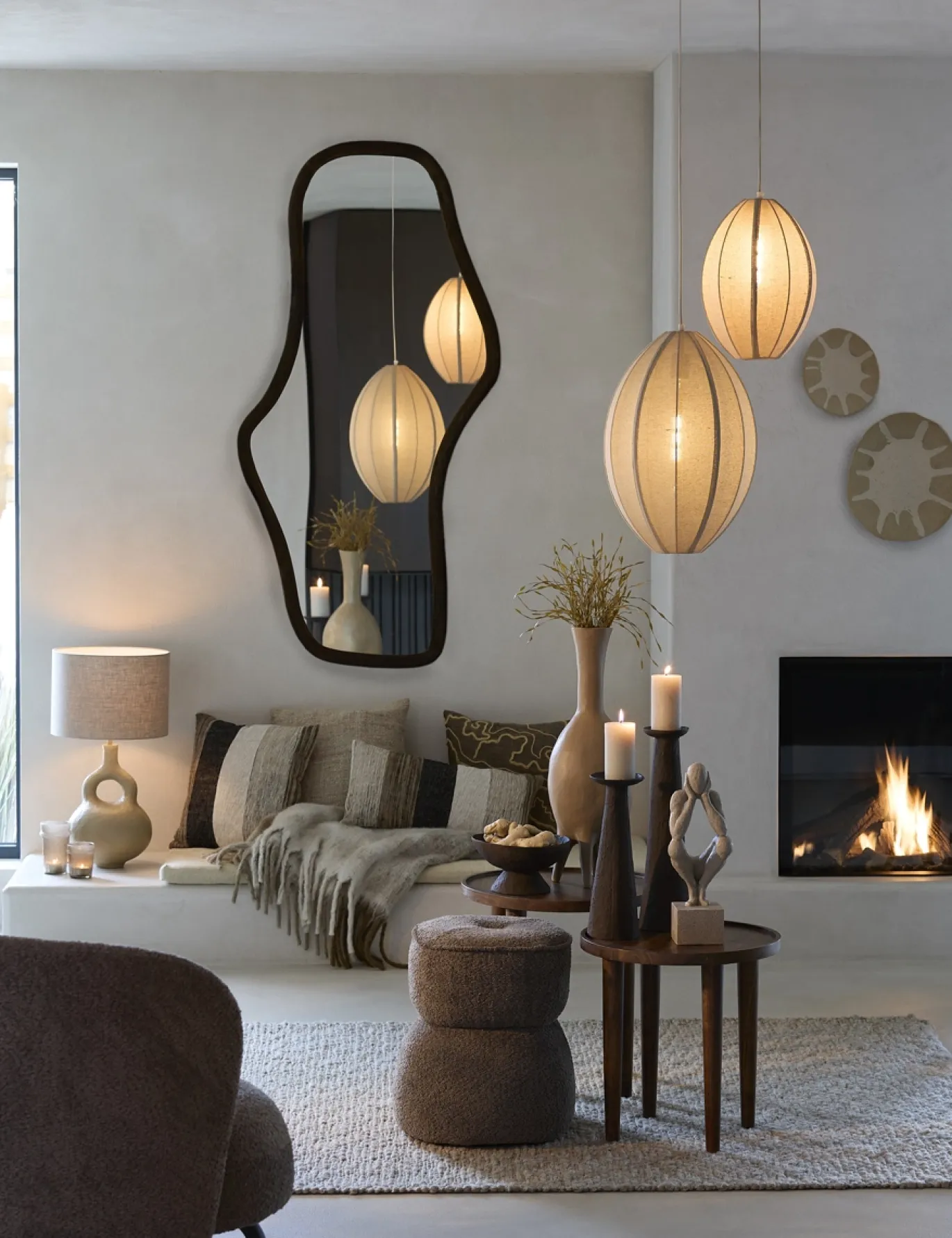 Light & Living Bijzettafel Qiano Acaciahout Ø45cm
