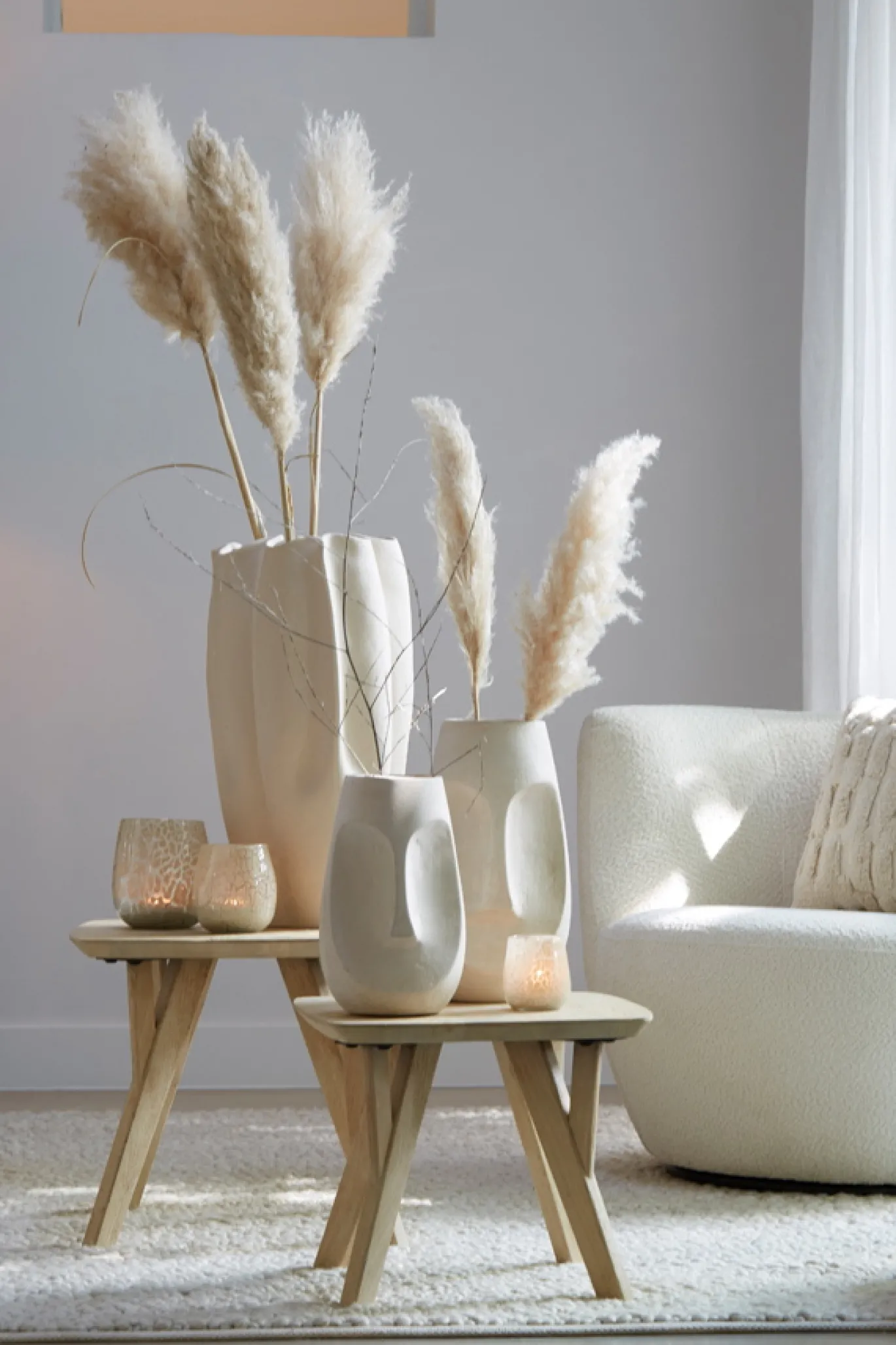 Light & Living Bijzettafel Quenza Mangohout Naturel 44x44cm