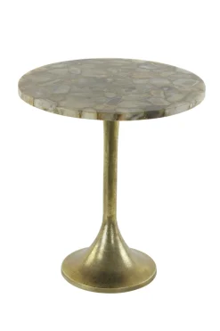 Light & Living Bijzettafel Rickerd Agaat Geel Ø48cm