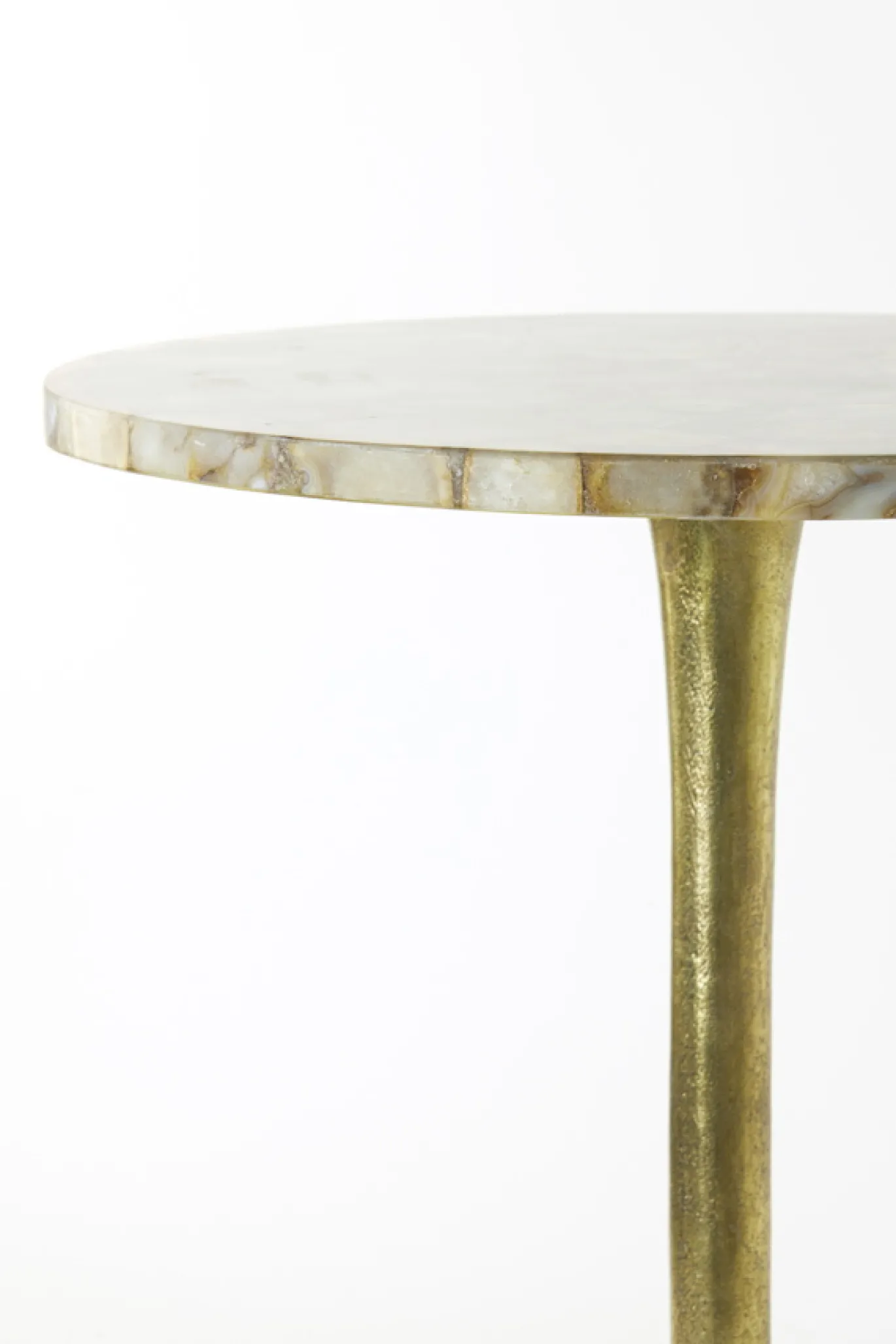Light & Living Bijzettafel Rickerd Agaat Geel Ø48cm