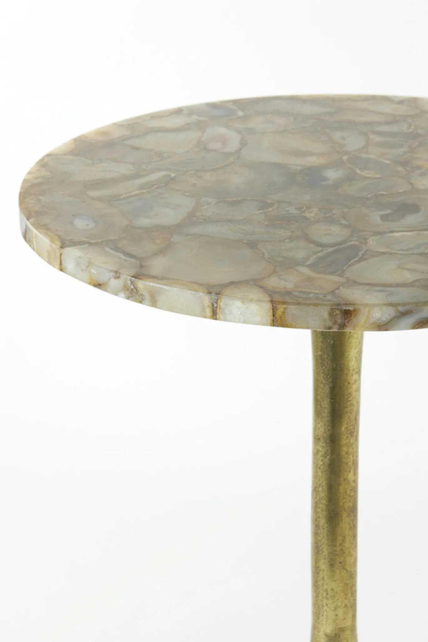 Light & Living Bijzettafel Rickerd Agaat Geel Ø48cm