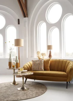 Light & Living Bijzettafel Rickerd Agaat Geel Ø48cm