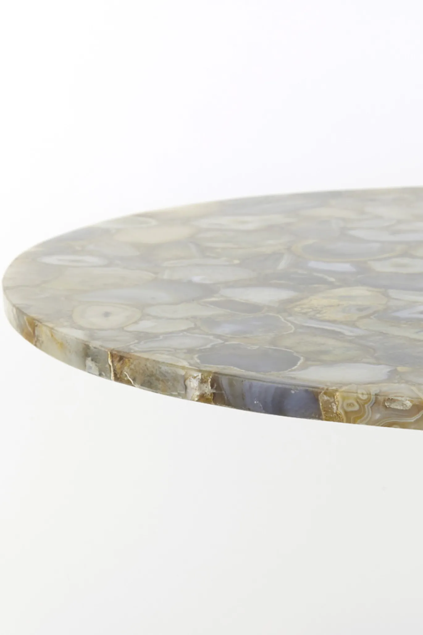 Light & Living Bijzettafel Rickerd Agaat Geel Ø48cm