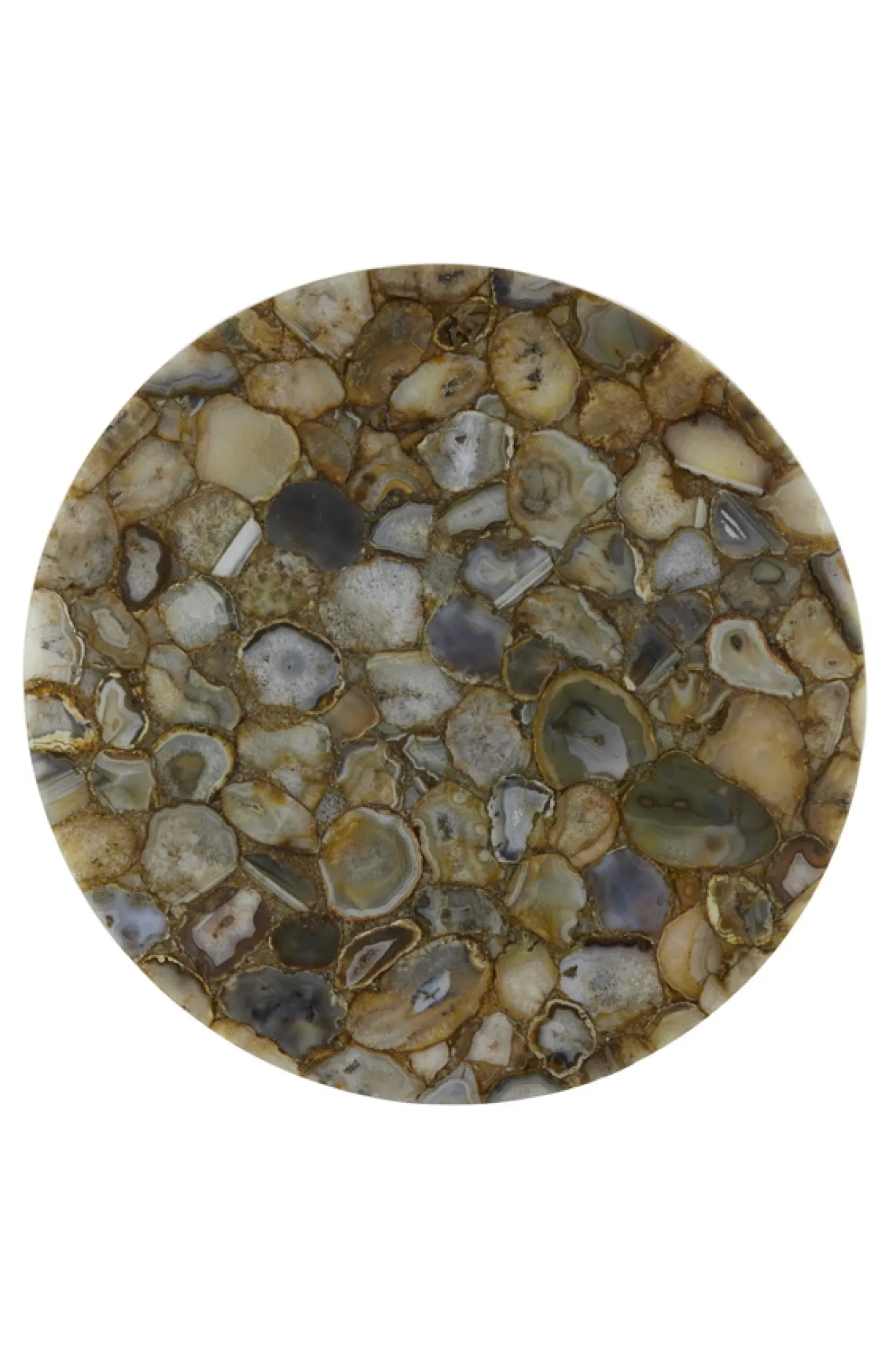 Light & Living Bijzettafel Rickerd Agaat Geel Ø48cm