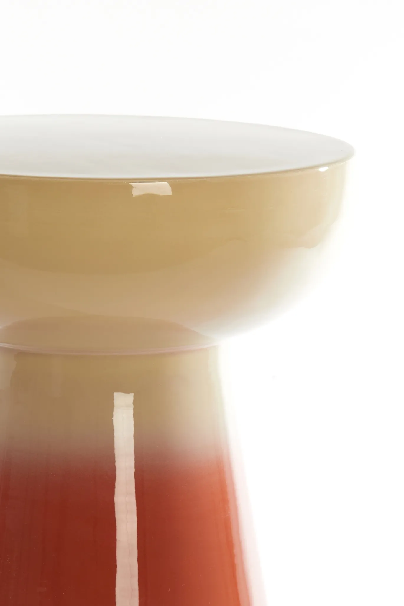 Light & Living Bijzettafel Rovini Crème/Oranje Ø35cm