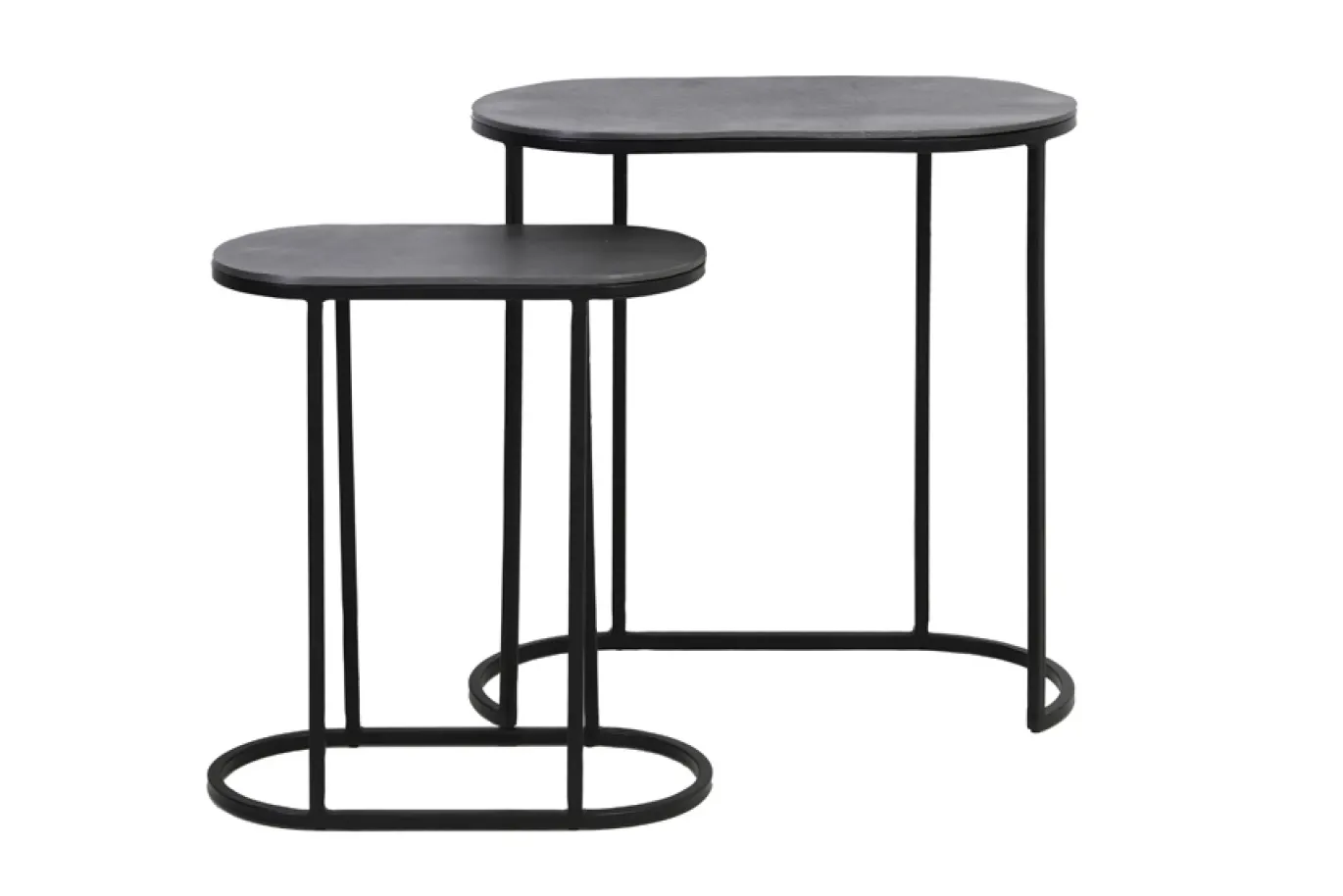 Light & Living Bijzettafel Set van 2 Bocov Antiek Lood 53x26cm