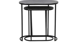 Light & Living Bijzettafel Set van 2 Bocov Antiek Lood 53x26cm